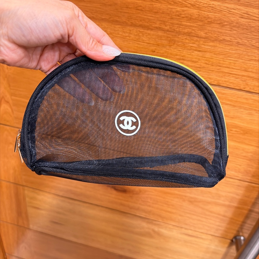CHANEL Black Mesh Tote with Gold Chain - Picture 13 of 15
